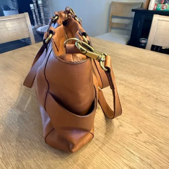 Fossil Jolie Leather Tote in Brandy Color - Picture 5 of 6